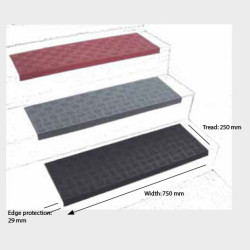 Gumový schodový nášľap