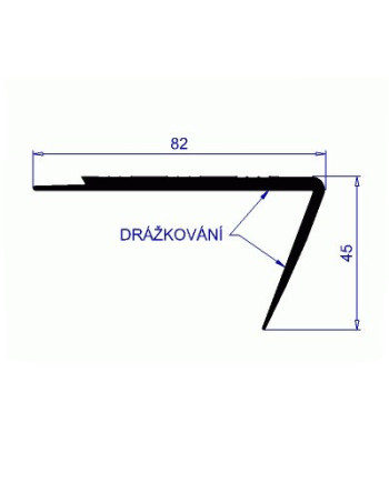 Plastová schodová hrana - 1,5 m