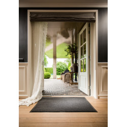 Vstupná antracitová čistiaca rohož Amber - 90 x 150 x 0,5 cm