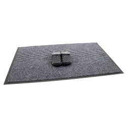 Vstupná sivá vnútorná čistiaca rohožka Belton - 60 x 80 x 0,6 cm