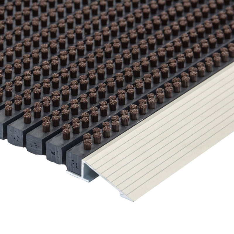 Hnedá hliníková vonkajšia rohož - 40 x 60 x 2,2 cm