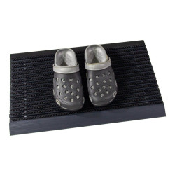 Čierna hliníková vonkajšia rohož - 40 x 60 x 2,2 cm