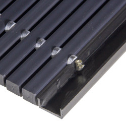 Čierna hliníková vonkajšia rohož - 50 x 80 x 2,2 cm