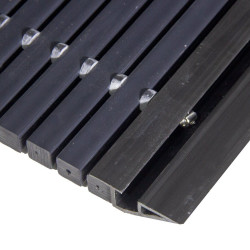 Čierna hliníková vonkajšia rohož - 50 x 80 x 2,2 cm