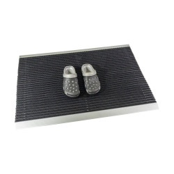 Antracitová hliníková vonkajšia rohož - 70 x 100 x 2,2 cm