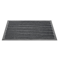 Textilná antracitová čistiaca rohož Stride - 45 x 75 x 1 cm
