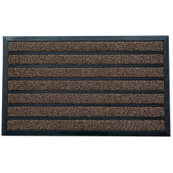 Textilná hnedá čistiaca rohož Stride - 45 x 75 x 1 cm