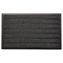 Textilná antracitová čistiaca rohož Stride - 45 x 75 x 1 cm