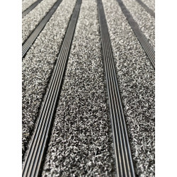 Textilná antracitová čistiaca rohož Stride - 45 x 75 x 1 cm