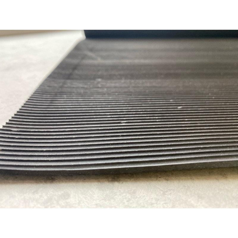 Gumová priemyselná podlahovina s vrúbkami - metráž