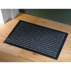 Vstupná rohož BRUSH s čistiacimi prúžkami 60 x 90 cm, sivá