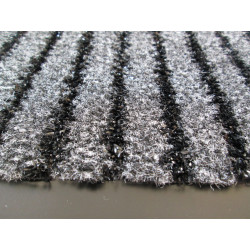 Vstupná rohož BRUSH s čistiacimi prúžkami 60 x 90 cm, sivá