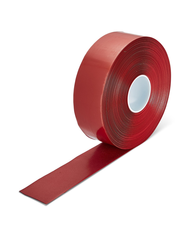 Extra odolná značkovacia páska s nájazdovou hranou 75 mm x 30 m, červená