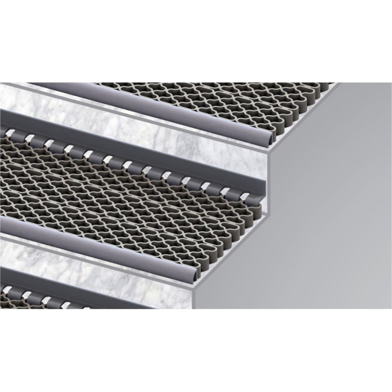 Protišmyková schodová rohož z odolného PVC