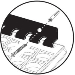 Gumová schodová rohož 105 x 29 cm s lištou