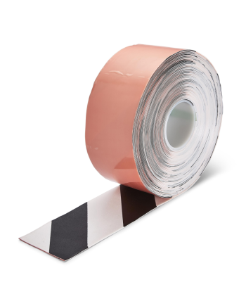 Extra odolná značkovacia páska s nájazdovou hranou 100 mm x 30 m, čiernobiela