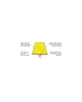 Extra odolná značkovacia páska s nájazdovou hranou 100 mm x 30 m, čiernobiela