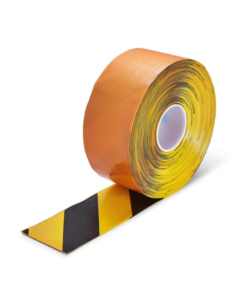 Extra odolná značkovacia páska s nájazdovou hranou 100 mm x 30 m, žltočierna