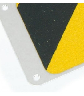 Hliníkový protišmykový nášľap 120 x 45 x 635 mm, žlto-čierny, jemnozrnný