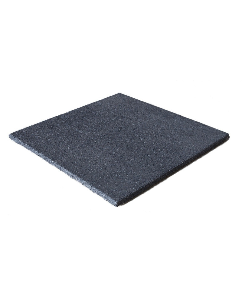Bezpečnostné hladké dosky z recyklovanej gumy 50 x 50 x 2,5 cm, čierna