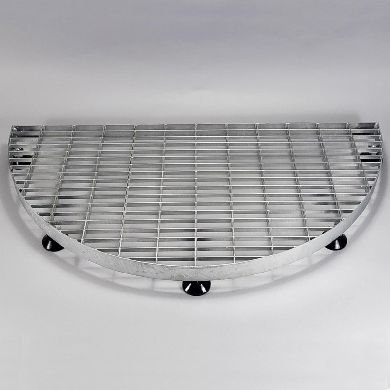 Vstupná polkruhová vonkajšia oceľová rohož 40 x 80 cm