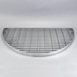 Vstupná polkruhová vonkajšia oceľová rohož 40 x 80 cm